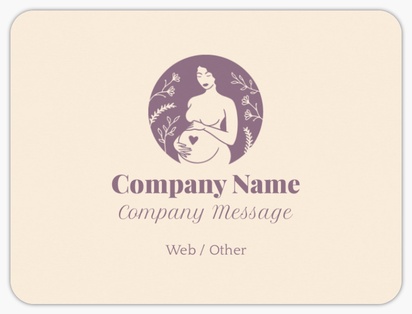 Design Preview for Design Gallery: Pregnancy & Childbirth Product Labels on Sheets, Rounded Rectangle 10 x 7.5 cm
