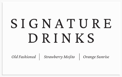 A drinks sign casual typography black design for Traditional & Classic