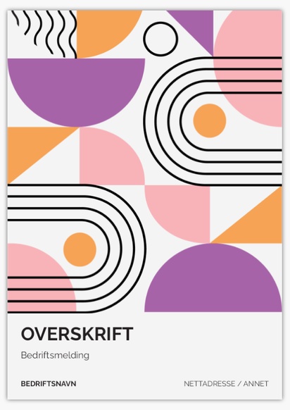Forhåndsvisning av design for Designgalleri: Kultur og underholdning Skilt i bølgeplast, A0 (841 x 1189 mm)