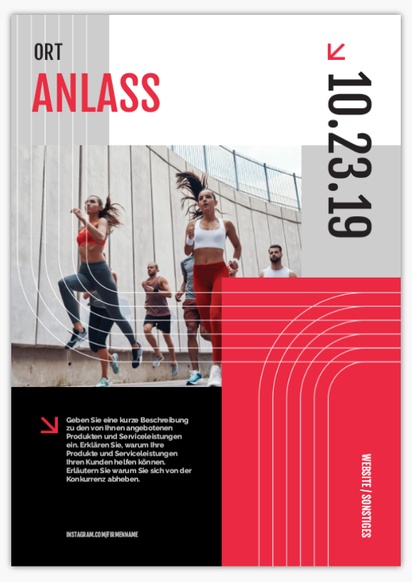 Designvorschau für Designgalerie: Werbeschilder aus Kunststoff Sport & Fitness, A2 (420 x 594 mm)