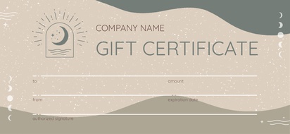 Design Preview for Templates for Arts & Entertainment Gift Certificates 