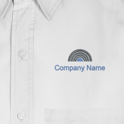 Design Preview for Design Gallery: Information & Technology Men's Embroidered Dress Shirts, Men's White