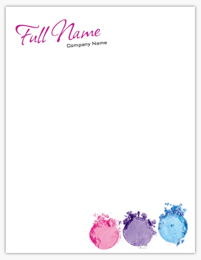 Design Preview for Design Gallery: Beauty & Spa Notepads, 4" x 5.5"