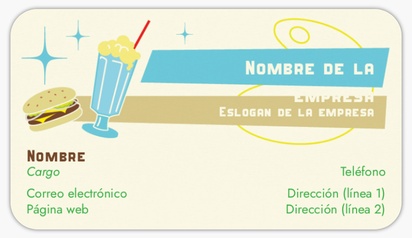 Vista previa del diseño de Galería de diseños de tarjetas de visita adhesivas para comida y bebida