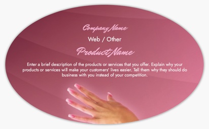 Design Preview for Design Gallery: Nail Salons Product Labels on Sheets, Oval 12.7 x 7.6 cm