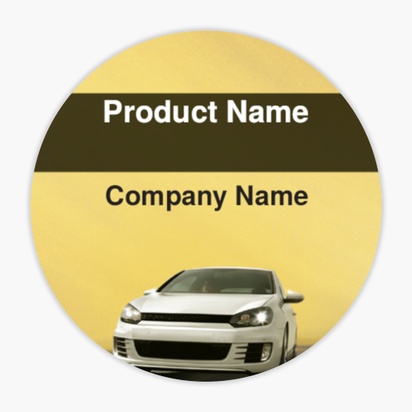Design Preview for Design Gallery: Automotive & Transportation Product & Packaging Labels, Circle 1.5"  3.8 x 3.8 cm 