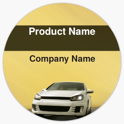 Design Preview for Design Gallery: Auto Dealers Product Labels on Sheets, Circle 3.8 x 3.8 cm