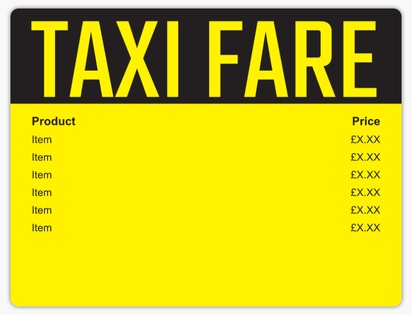 Design Preview for Taxi Service Car Magnets Templates, 8.7" x 11.5"