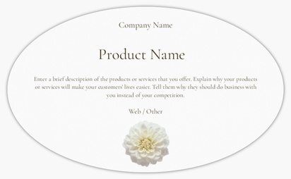 Design Preview for Design Gallery: Spas Product Labels on Sheets, Oval 12.7 x 7.6 cm
