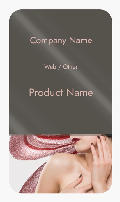 Design Preview for Design Gallery: Nail Salons Product Labels on Sheets, Rounded Rectangle 8.7 x 4.9 cm