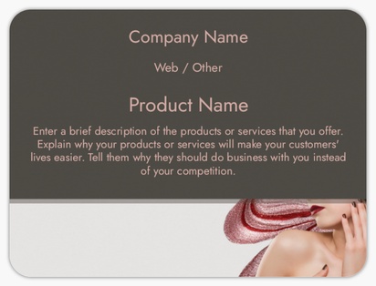 Design Preview for Design Gallery: Nail Salons Product Labels on Sheets, Rounded Rectangle 10 x 7.5 cm