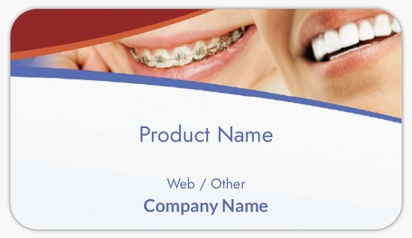 Design Preview for Design Gallery: Dentistry Product Labels on Sheets, Rounded Rectangle 8.7 x 4.9 cm