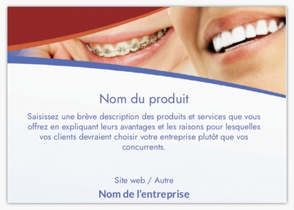 Aperçu du graphisme pour Galerie de modèles : étiquettes en rouleau pour dentiste, Rectangle 10,5 x 7,4 cm Papier blanc
