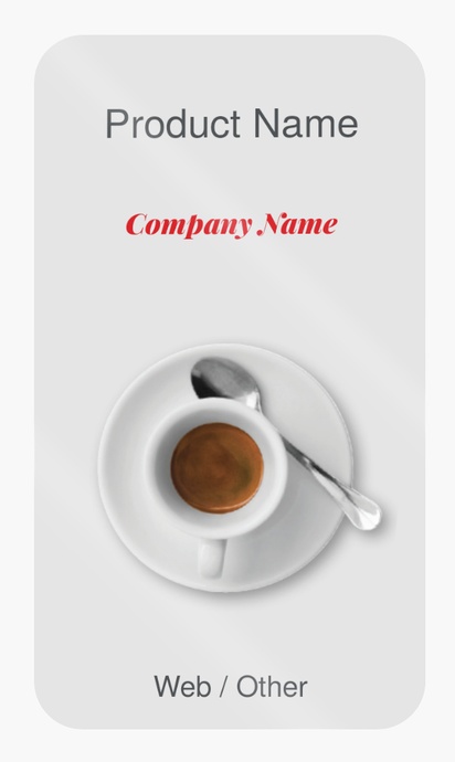 Design Preview for Design Gallery: Coffee Shops Product Labels on Sheets, Rounded Rectangle 8.7 x 4.9 cm