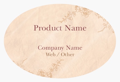Design Preview for Design Gallery: Beauty & Spa Product Labels on Sheets, Oval 7.6 x 5.1 cm
