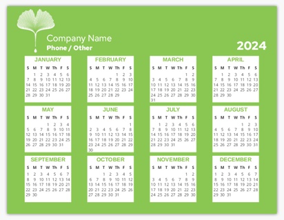 Design Preview for  Magnetic Calendars Templates, Horizontal