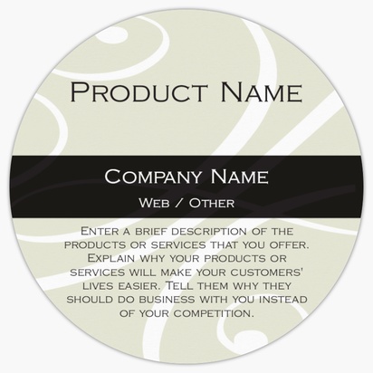 Design Preview for Design Gallery: Product Labels on Sheets, Circle 7.6 x 7.6 cm