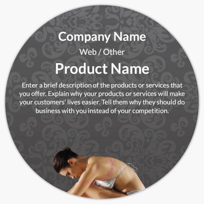 Design Preview for Design Gallery: Waxing & Hair Removal Product Labels on Sheets, Circle 7.6 x 7.6 cm