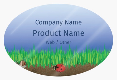 Design Preview for Design Gallery: Landscaping & Gardening Product Labels on Sheets, Oval 7.6 x 5.1 cm