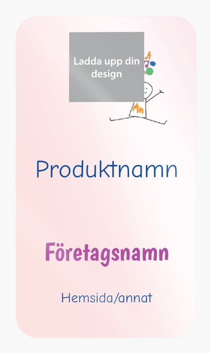 Förhandsgranskning av design för Designgalleri: Barnomsorg och tidig utbildning Produktetiketter på ark, Rundad rektangel 8,7 x 4,9 cm