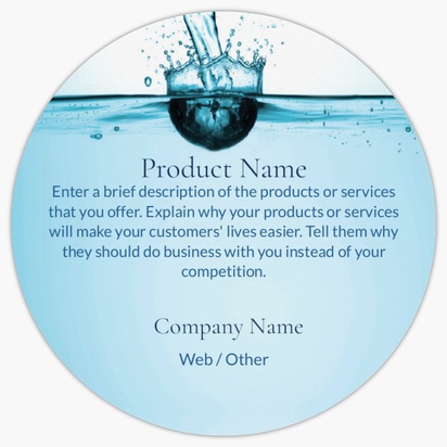 Design Preview for Design Gallery: Pool & Spa Care Product Labels on Sheets, Circle 7.6 x 7.6 cm
