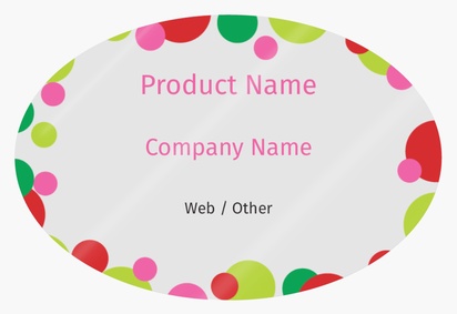 Design Preview for Design Gallery: Gift & Party Shops Product Labels on Sheets, Oval 7.6 x 5.1 cm