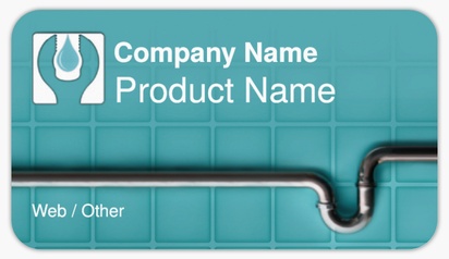 Design Preview for Design Gallery: Plumbing Product Labels on Sheets, Rounded Rectangle 8.7 x 4.9 cm