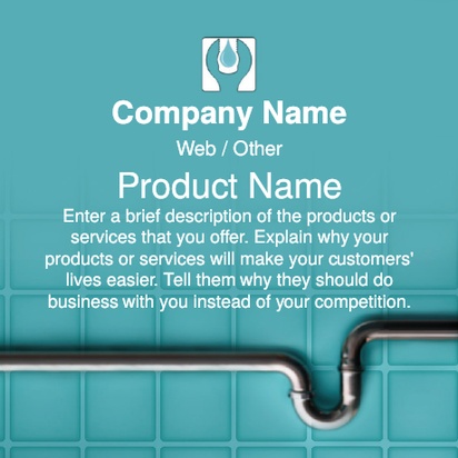 Design Preview for Design Gallery: Plumbing Product Labels on Sheets, Circle 7.6 x 7.6 cm