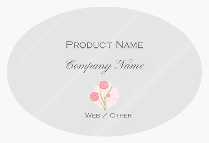 Design Preview for Design Gallery: Cosmetics & Perfume Product Labels on Sheets, Oval 7.6 x 5.1 cm