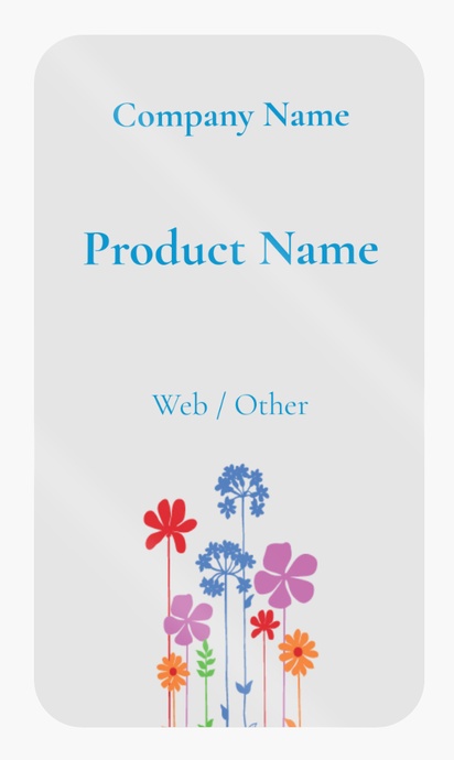 Design Preview for Design Gallery: Florists Product Labels on Sheets, Rounded Rectangle 8.7 x 4.9 cm