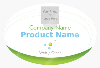 Design Preview for Design Gallery: Public Relations Product Labels on Sheets, Oval 7.6 x 5.1 cm
