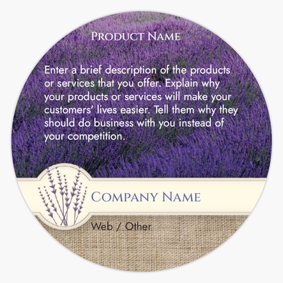 Design Preview for Design Gallery: Travel & Accommodation Product & Packaging Labels, Circle 1.5"  7.6 x 7.6 cm 