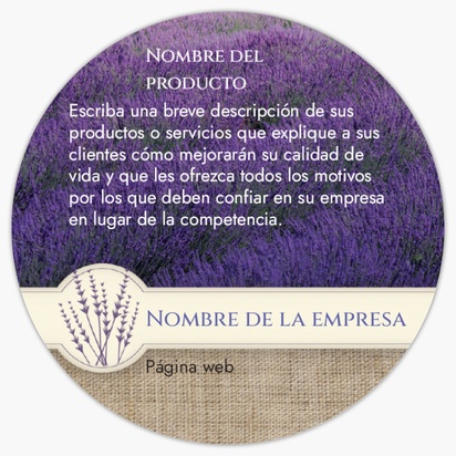 Vista previa del diseño de Galería de diseños de etiquetas para productos en hoja para naturaleza y paisajes, Circular 7,6 x 7,6 cm