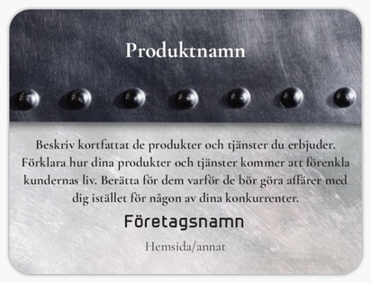 Förhandsgranskning av design för Designgalleri: Svetsning & metallarbete Produktetiketter på ark, Rundad rektangel 10 x 7,5 cm