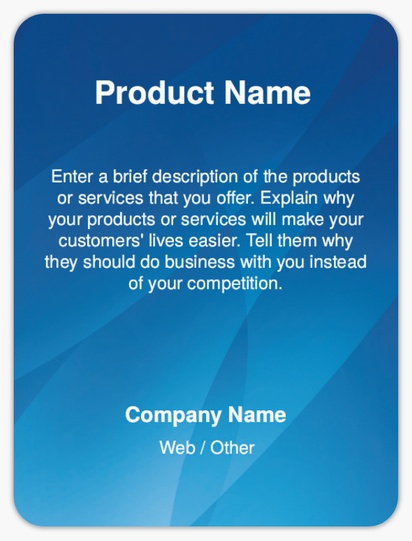 Design Preview for Design Gallery: Marketing & Communications Product Labels on Sheets, Rounded Rectangle 10 x 7.5 cm