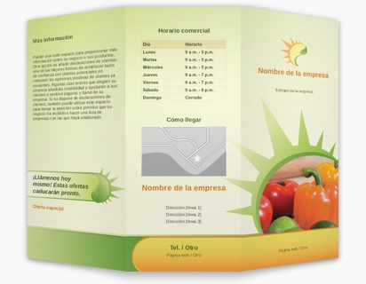 Un 無農薬食品の店 orgánico diseño crema para Menús con 1 imágenes