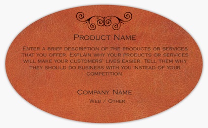 Design Preview for Design Gallery: Photography Product Labels on Sheets, Oval 12.7 x 7.6 cm