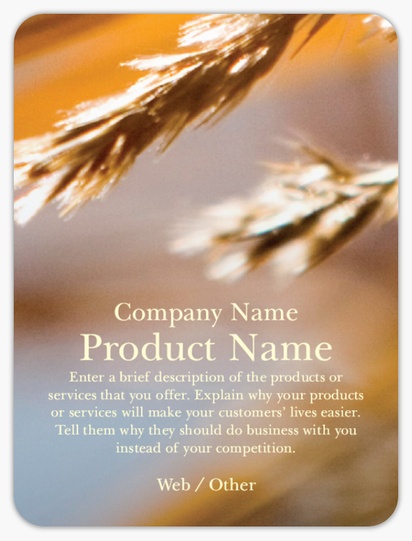 Design Preview for Design Gallery: Agriculture & Farming Product Labels, 10.2 x 7.6 cm Rounded Rectangle