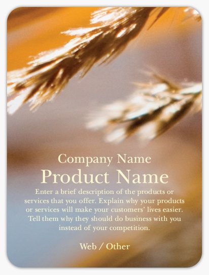 Design Preview for Design Gallery: Agriculture & Farming Product & Packaging Labels, Rounded Rectangle  10.2 x 7.6 cm 