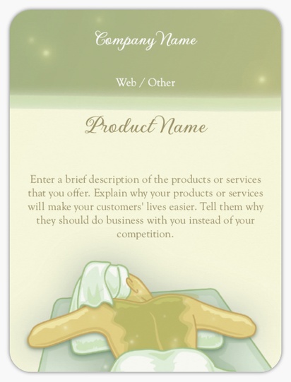 Design Preview for Design Gallery: Massage & Reflexology Product Labels on Sheets, Rounded Rectangle 10 x 7.5 cm