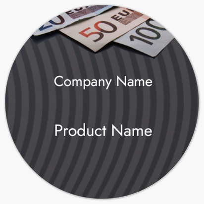 Design Preview for Design Gallery: Financial Planning Product Labels on Sheets, Circle 3.8 x 3.8 cm