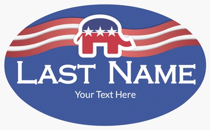 Design Preview for Design Gallery: Campaigning & Fundraising Bumper Stickers, Oval