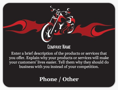 Design Preview for Design Gallery: Motorcycles Product Labels on Sheets, Rounded Rectangle 10 x 7.5 cm
