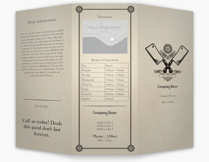 Design Preview for Design Gallery: Menus Custom Brochures, 8.5" x 11" Tri-fold