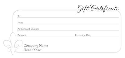 Design Preview for Templates for Business Services Gift Certificates 