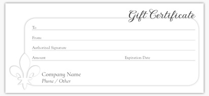 Design Preview for Design Gallery: Conservative Custom Gift Certificates