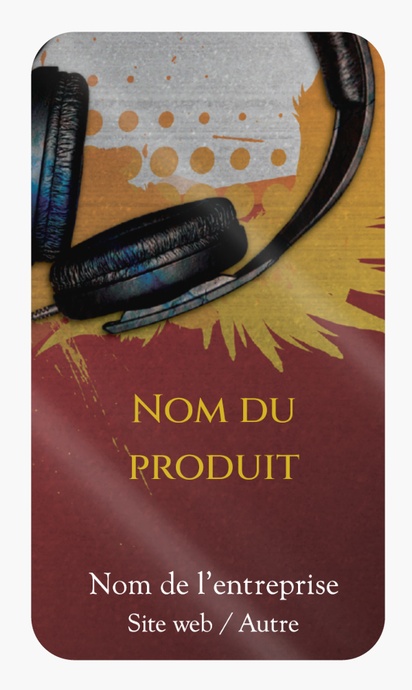 Aperçu du graphisme pour Galerie de modèles : feuilles d’étiquettes de produits pour audacieux et coloré, Rectangulaire aux coins arrondis 8,7 x 4,9 cm
