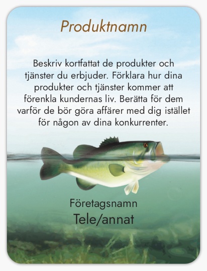 Förhandsgranskning av design för Designgalleri: Jakt & fiske Produktetiketter på ark, Rundad rektangel 10 x 7,5 cm