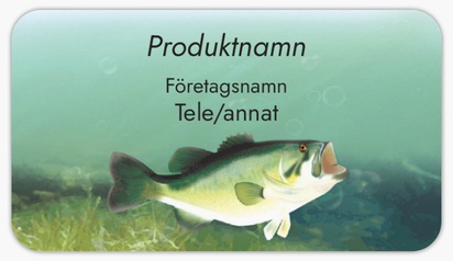 Förhandsgranskning av design för Designgalleri: Jakt & fiske Produktetiketter på ark, Rundad rektangel 8,7 x 4,9 cm