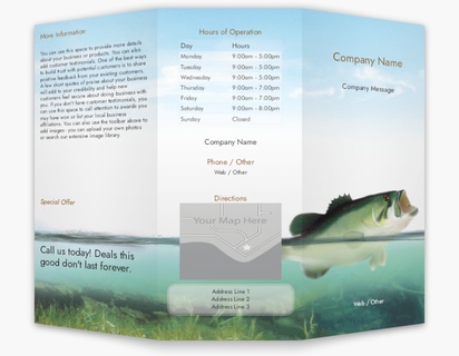 Design Preview for Hunting & Fishing Custom Brochures Templates, 8.5" x 11" Tri-fold
